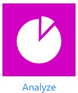 Knop Analyseren in het hoofdscherm